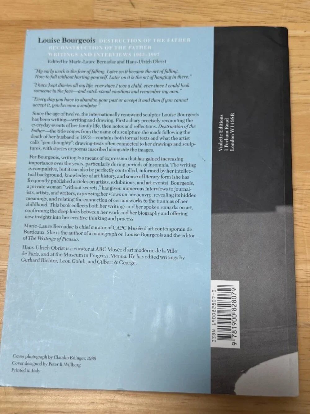 Louise Bourgeois Destruction of the Father Reconstruction of the Father Art Book